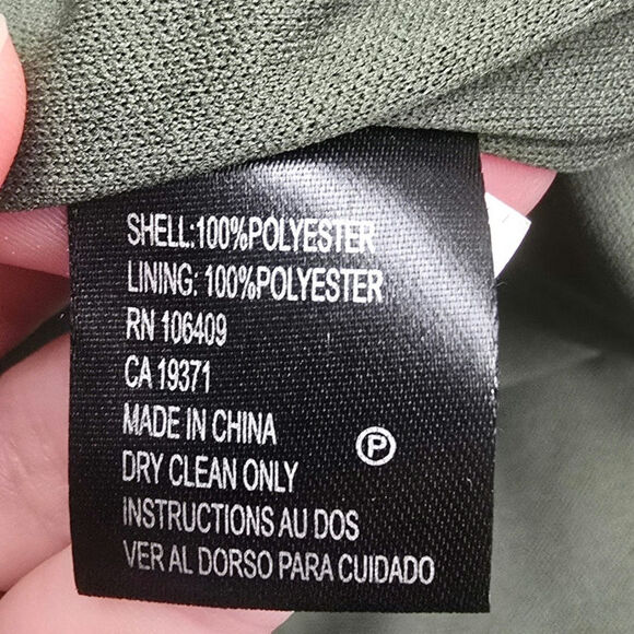 Women's Tahari Olive Black Abstract Floral A-Line Self Tie Dress | Size 16 - Picture 12 of 12